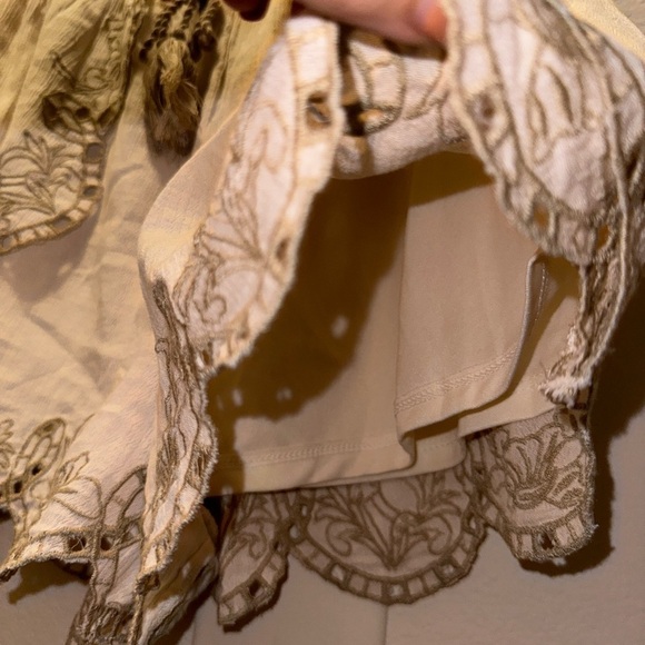 NWT American eagle cream boho beach drawstring shorts S summer vacation - Picture 3 of 7